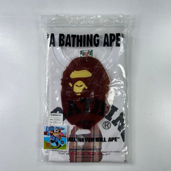 BAPE Check College T-Shirt Size L - Picture 10 of 10